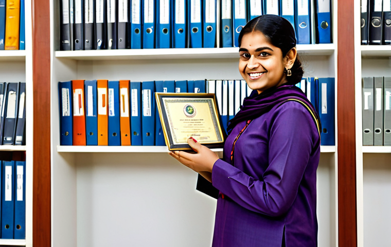 청소년상담사 자격증 취득 후 자주 묻는 질문 - ** A professional, fully clothed female adolescent counselor in a modest salwar kameez, smiling warm...