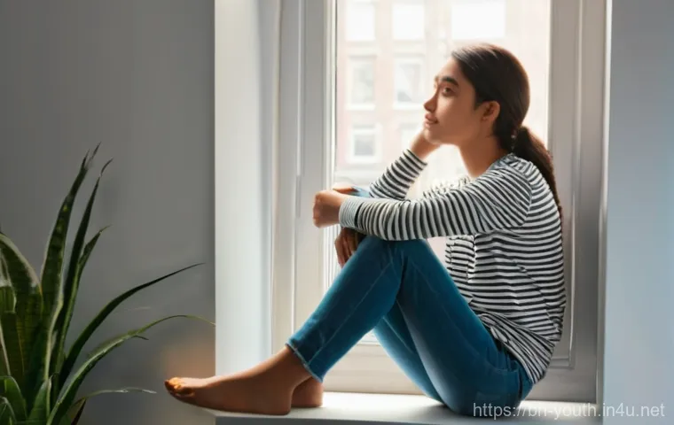 청소년상담사 필수 서적 추천 - **Prompt 1: Adolescent Introspection and Identity Search**
    "A diverse teenage girl, aged around ...