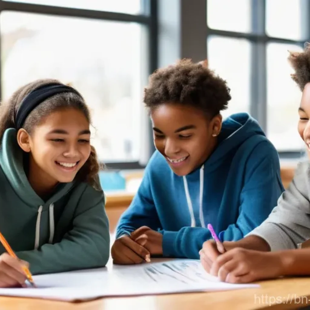 청소년상담사 실습 기관 선택 시 주의사항 - **Prompt:** A warm, inviting image of a diverse group of teenagers, aged 14-17, gathered in a bright...