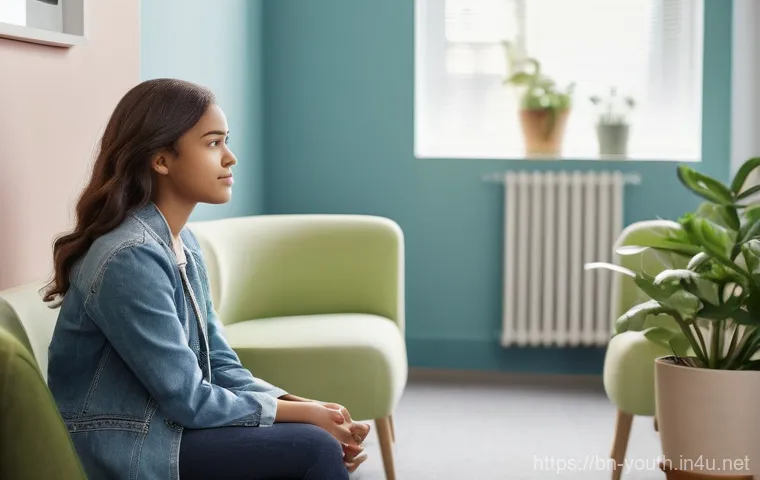 청소년상담사와 관련된 최신 정책 동향 - Image Prompt 1: Empathetic Youth Counseling Session**
