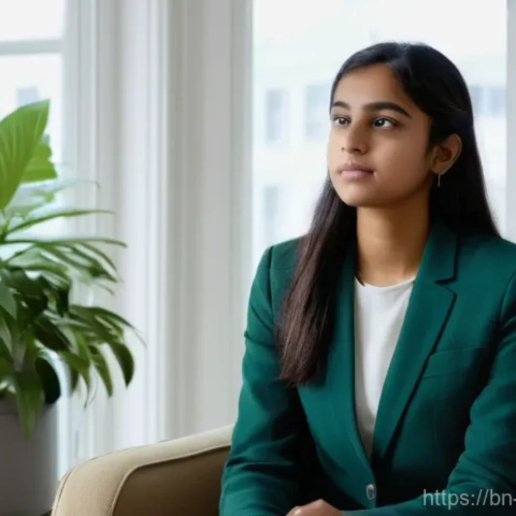 청소년상담사 직업 안정성 평가 - **Prompt:** A realistic, eye-level photograph of a diverse teenage girl, around 16 years old with So...