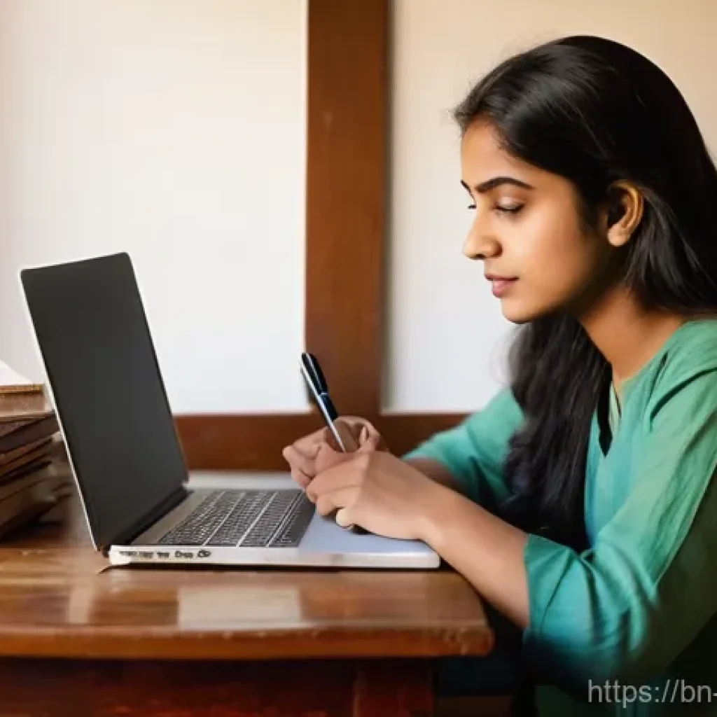 청소년상담사 시험 후기와 피드백 - **Prompt 1: Focused Aspirant's Study Corner**
    A young Bengali woman, in her early twenties, is d...