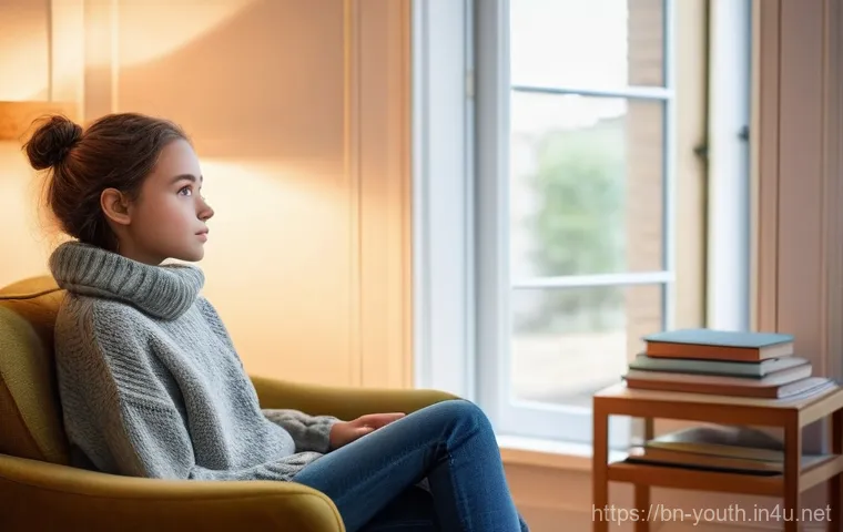 청소년상담사 시험 과목별 전략과 요령 - **Prompt 1: Empathetic Counseling Session**
    "A cozy and warmly lit counseling room with a teenag...