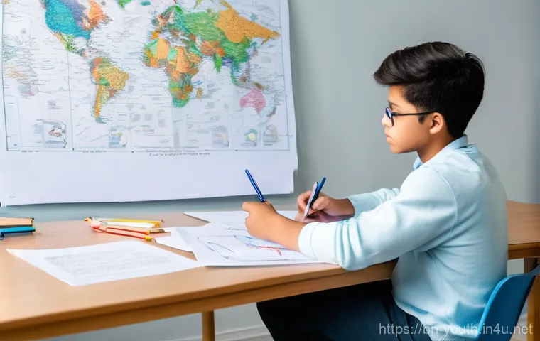 청소년상담사 실기시험 준비 요령 - **Prompt:** A vibrant and optimistic teenage student, male or female, around 16-18 years old, sittin...