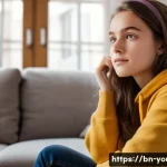 청소년상담사 현장에서 자주 쓰이는 기술 - **Prompt 1: Empathetic Listening**
    "A cozy, brightly lit living room. A teenage girl, around 16 ...