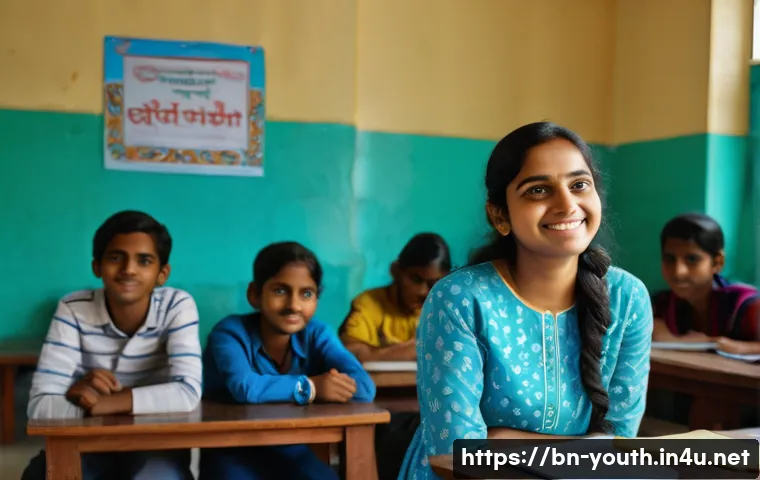 청소년상담사로 일하기 위한 필수 자질 - A compassionate Bengali teenage counselor attentively listening to a diverse group of Bengali adoles...